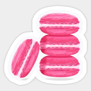 Pink macaron cakes Sticker